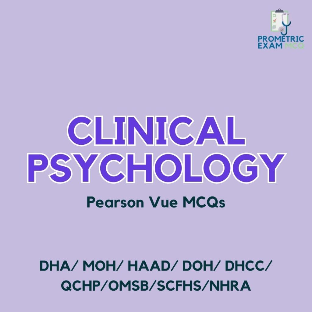 Clinical Psychology Pearson Vue MCQs