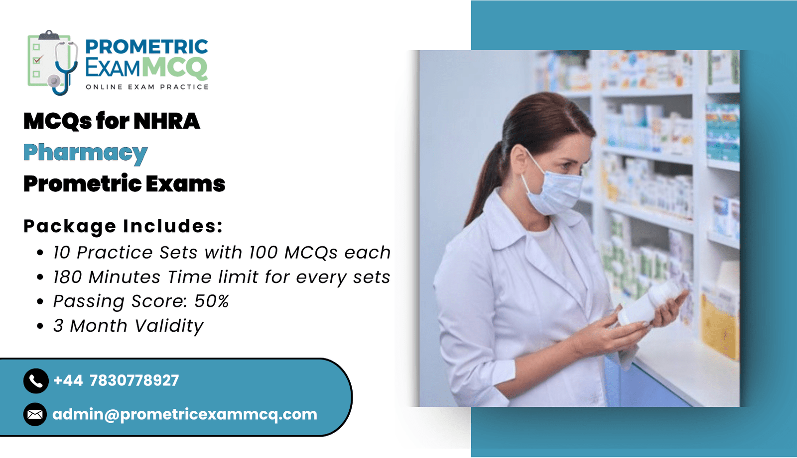 MCQs for NHRA Pharmacy Prometric Exams