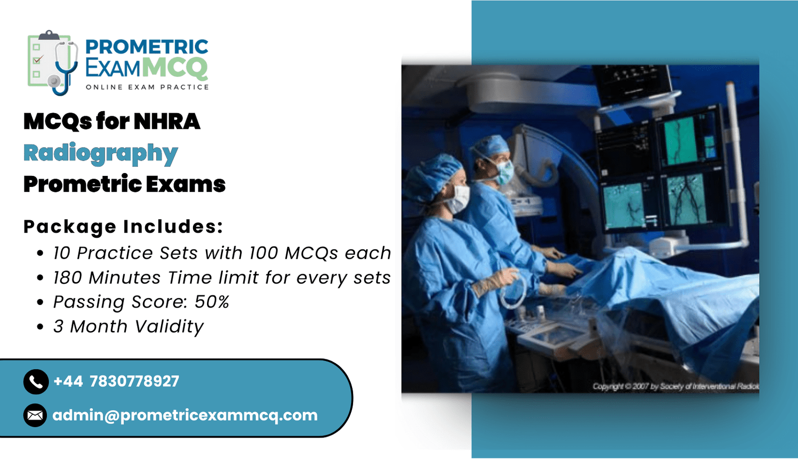 MCQs for NHRA Radiography Prometric Exams