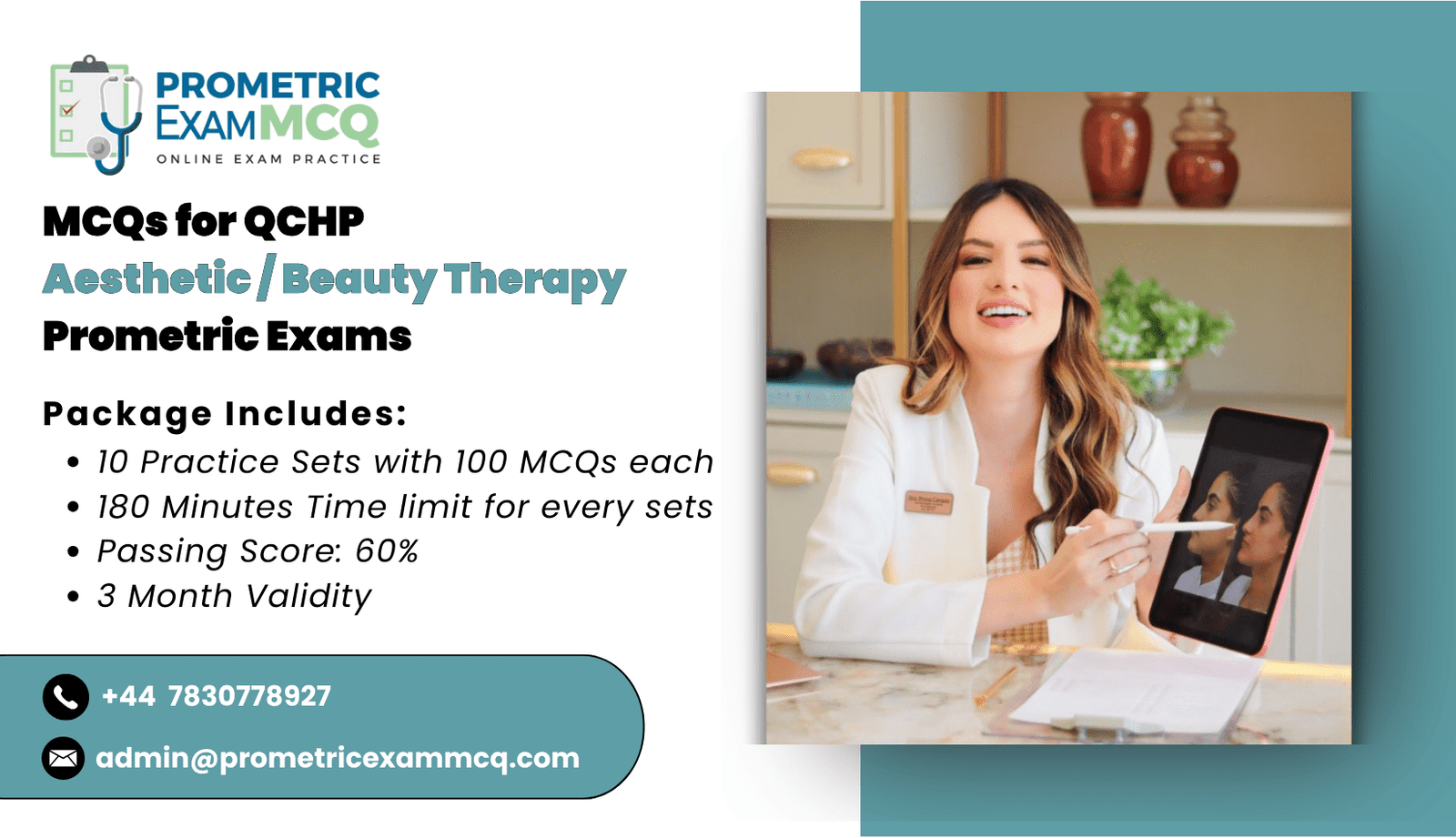 MCQs for QCHP Aesthetic/Beauty Therapy Prometric Exams