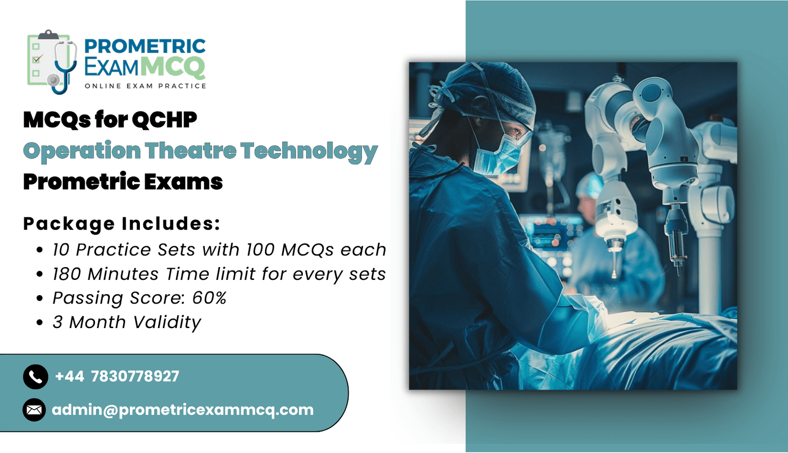 MCQs for QCHP Operation Theatre Technology Prometric Exams
