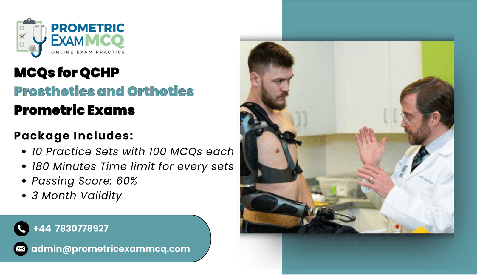 MCQs for QCHP Prosthetics and Orthotics Prometric Exams