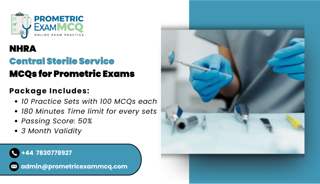 NHRA Central Sterile Service MCQs for Prometric Exams