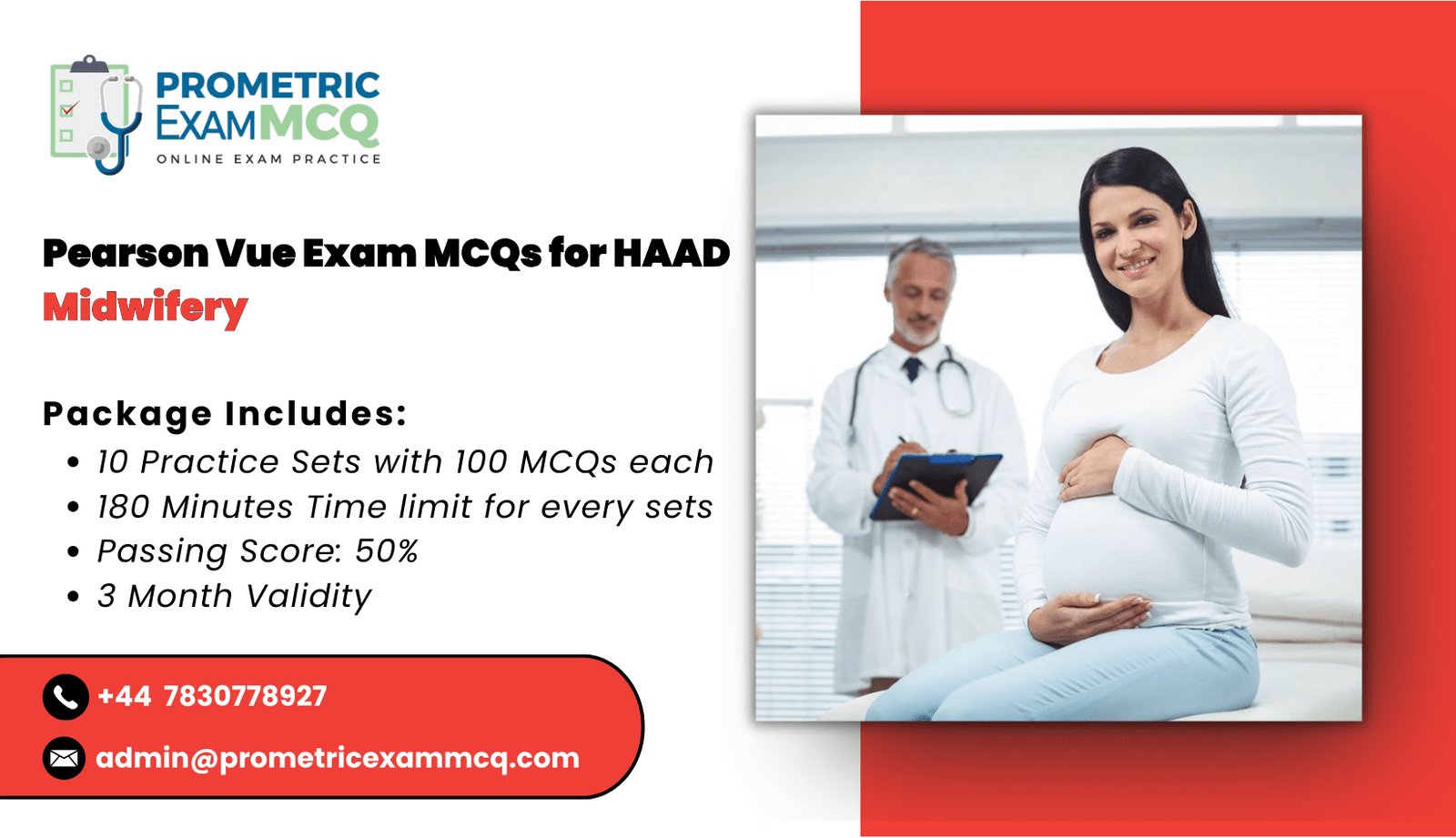 Pearson Vue Exam MCQs for HAAD Midwifery
