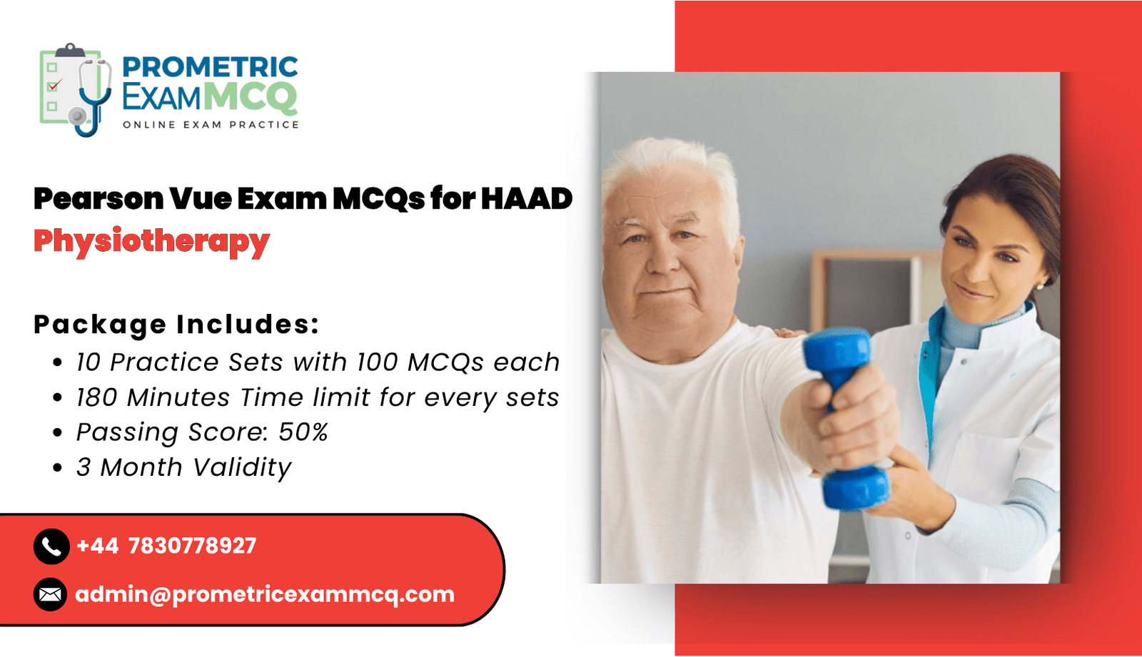 Pearson Vue Exam MCQs for HAAD Physiotherapy