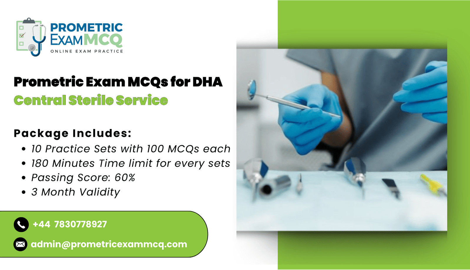 Prometric Exam MCQs For DHA Central Sterile Service
