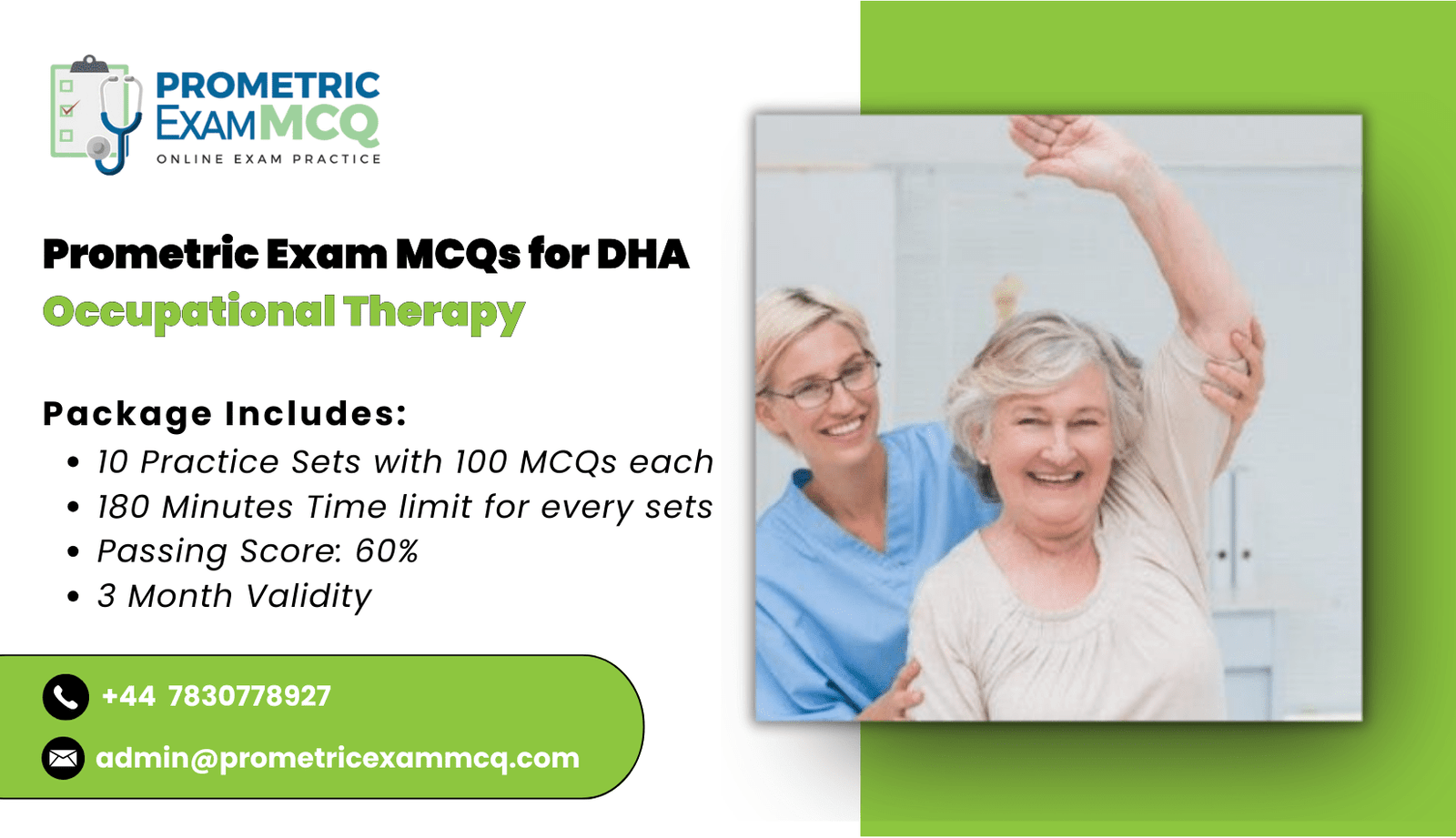 Prometric Exam MCQs for DHA Occupational Therapy
