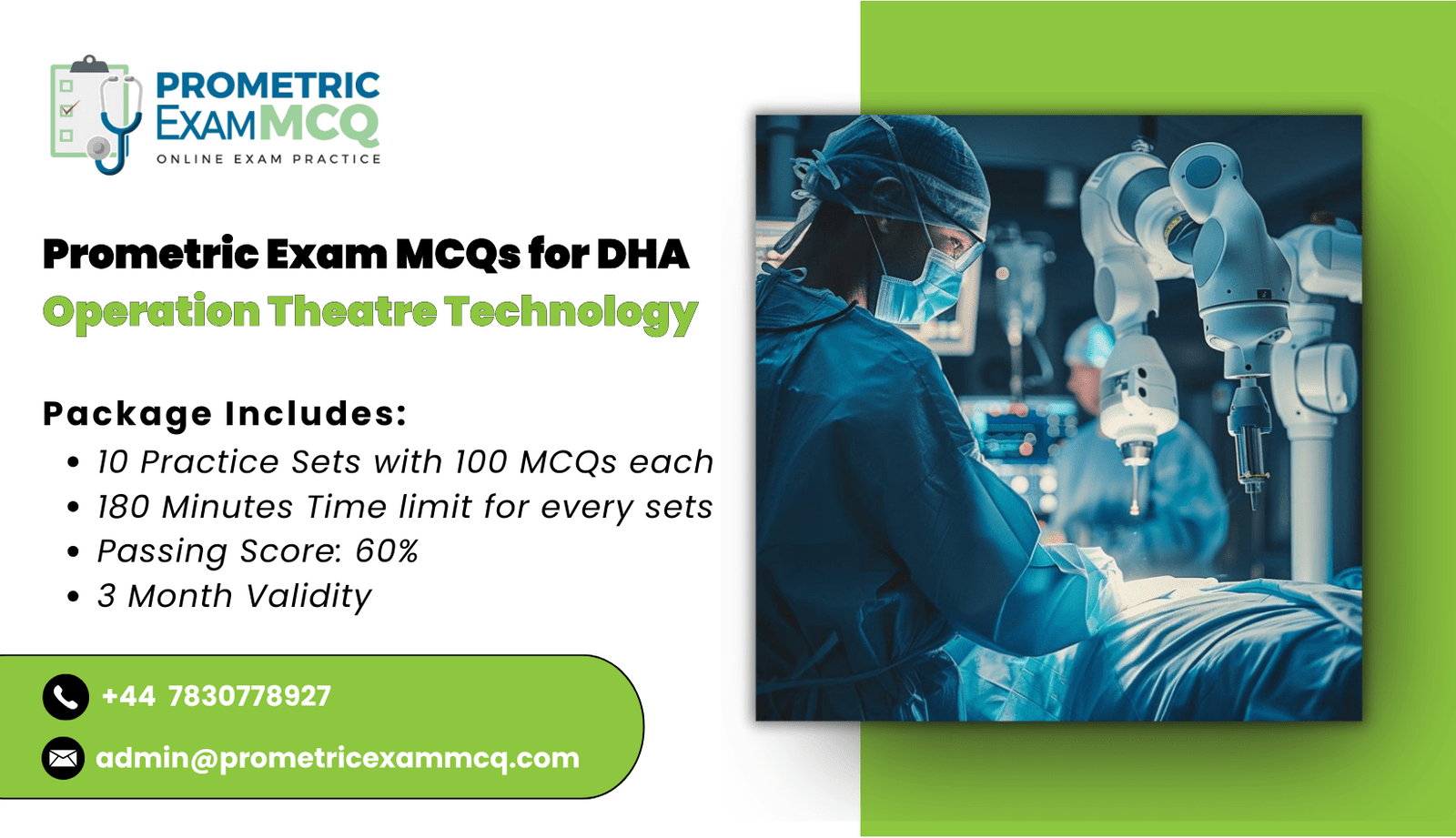 Prometric Exam MCQs for DHA Operation Theatre Technology