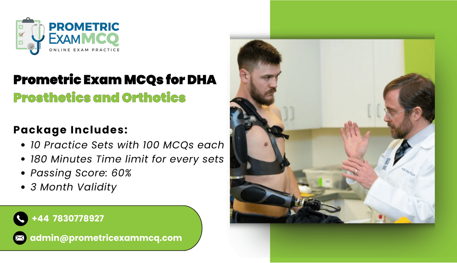 Prometric Exam MCQs for DHA Prosthetics and Orthotics