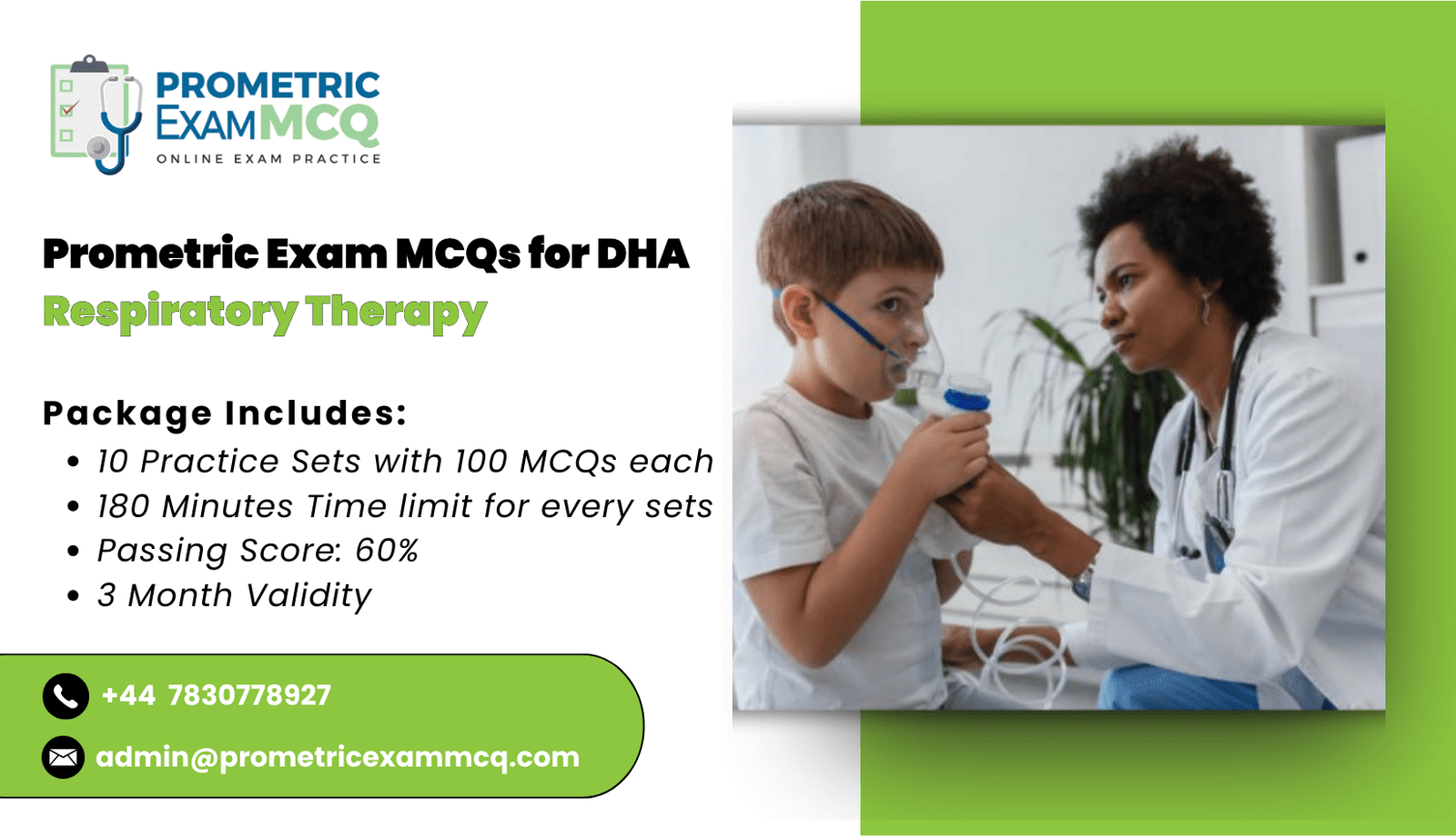 Prometric Exam MCQs for DHA Respiratory Therapy