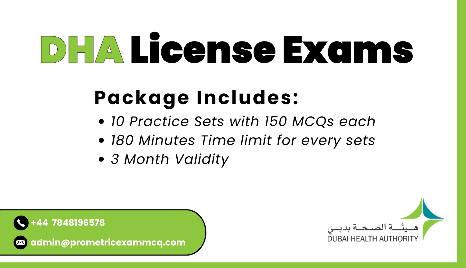 Board DHA License Exams