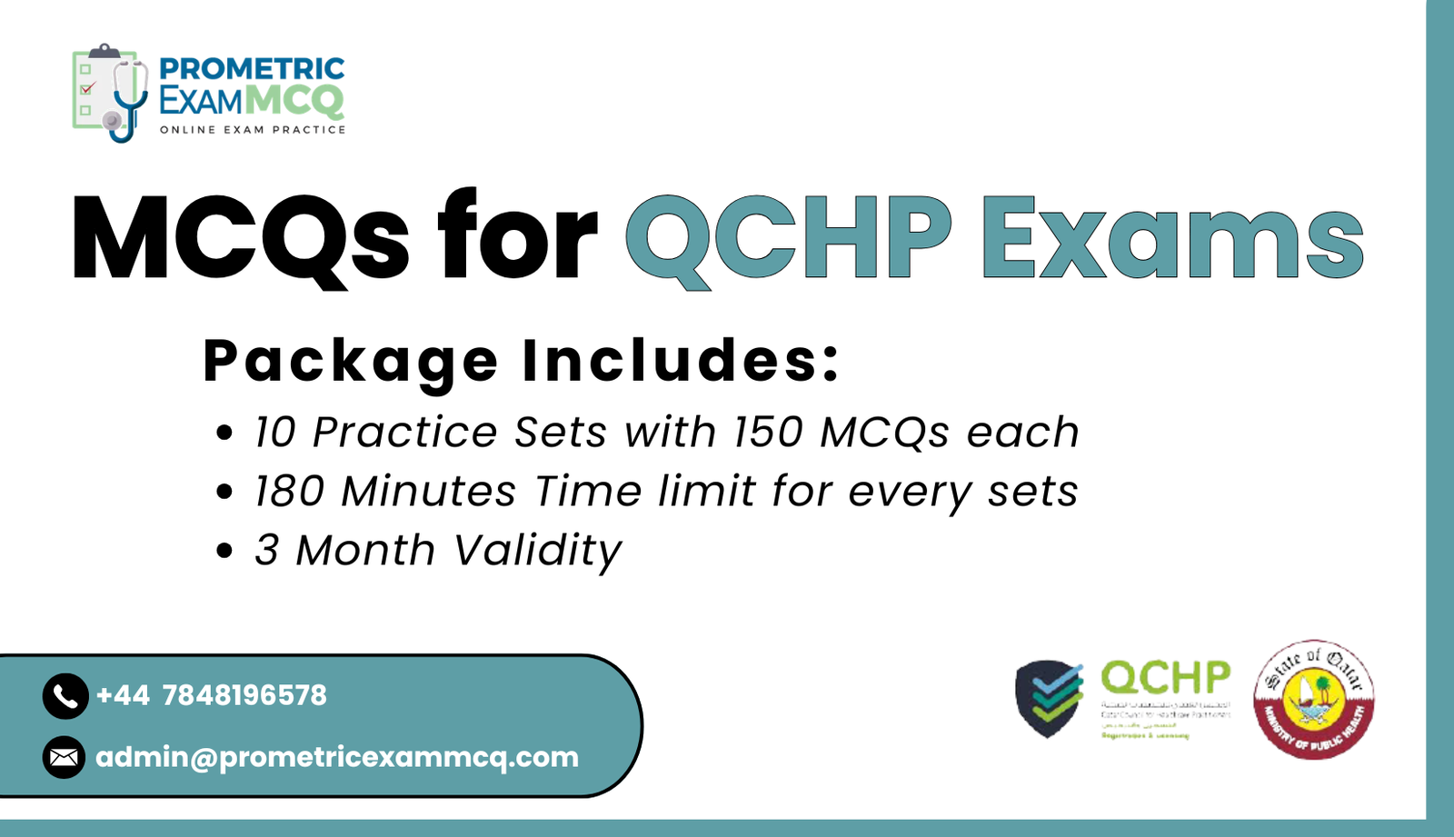 Board MCQs for QCHP Exams