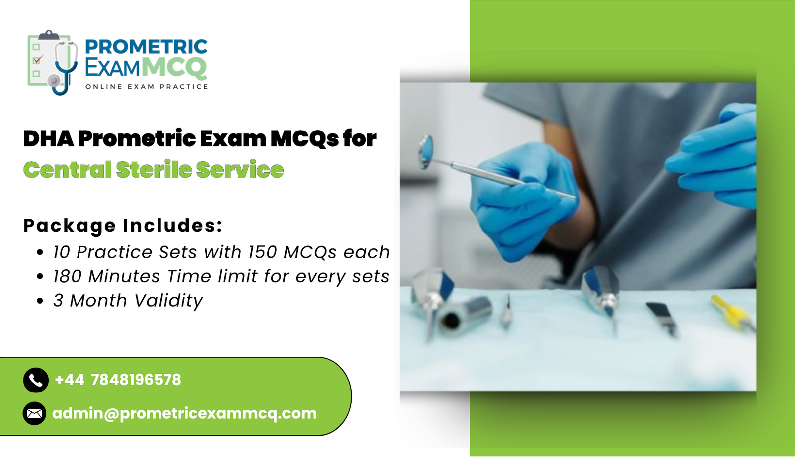 DHA Prometric Exam MCQs for Central Sterile Service