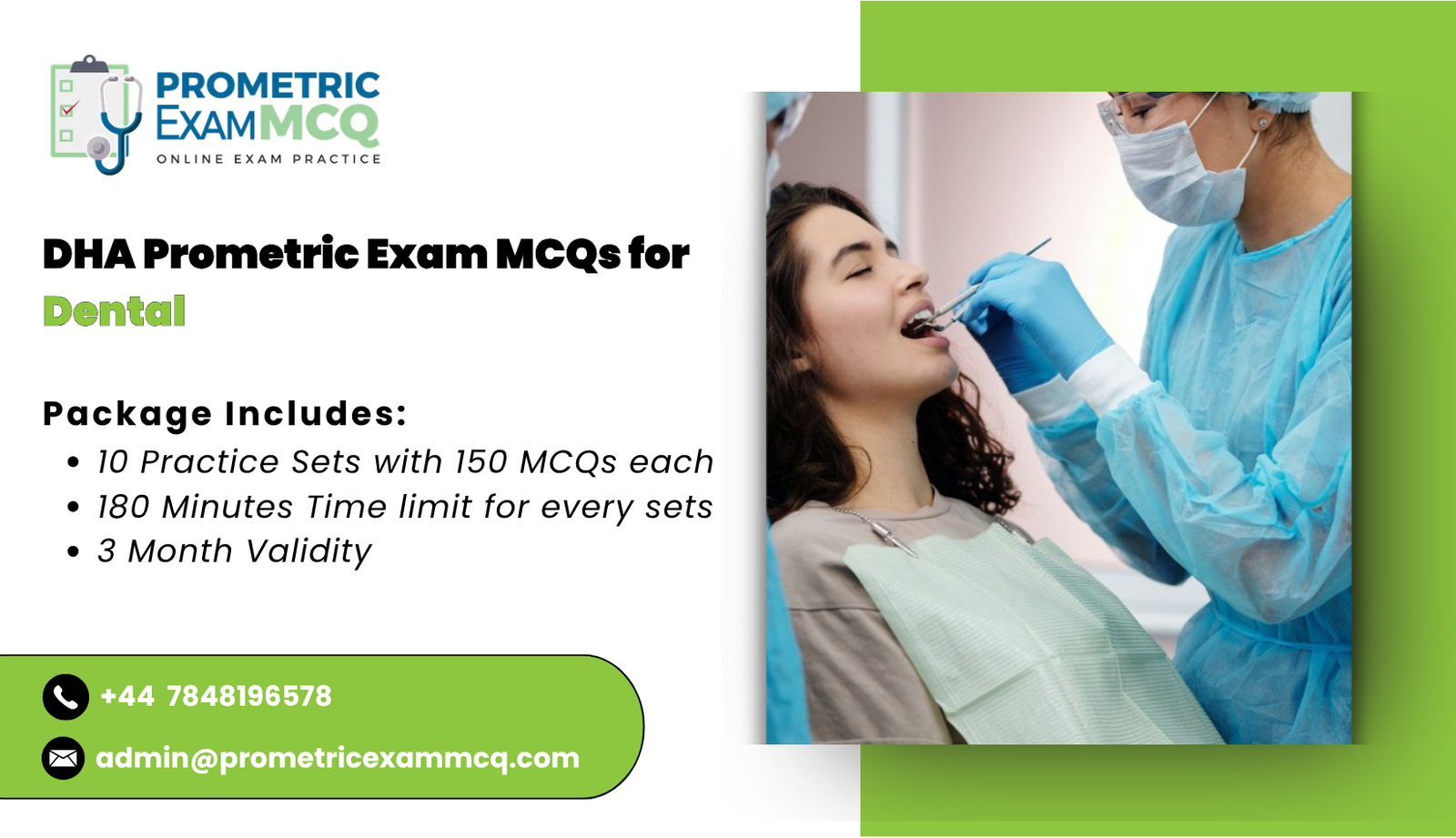 DHA Prometric Exam MCQs for Dental