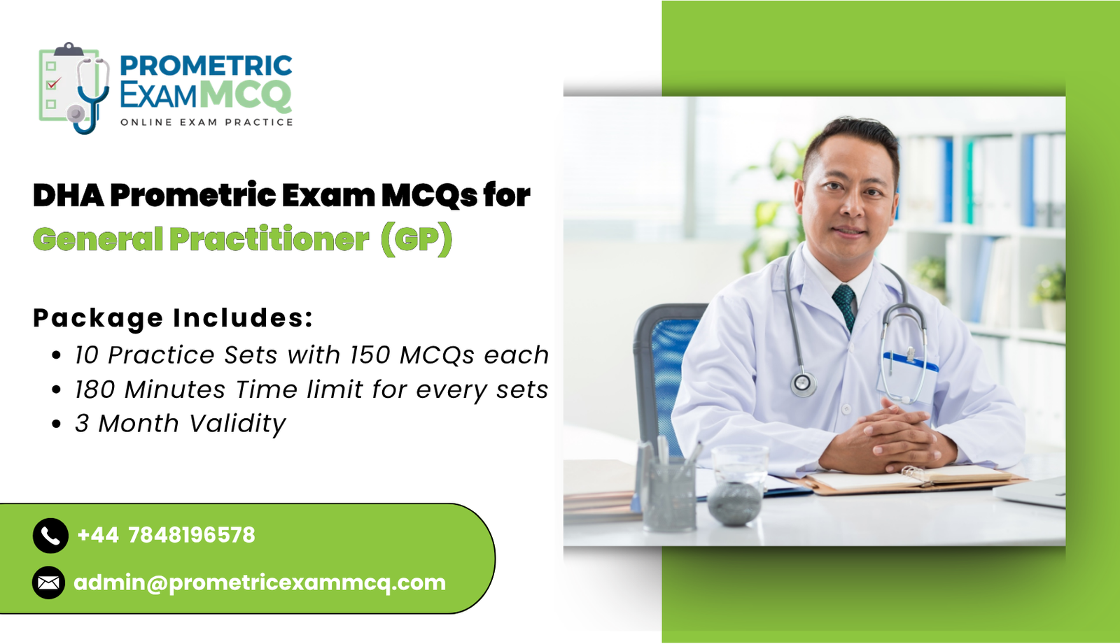 DHA Prometric Exam MCQs for General Practitioner (GP)