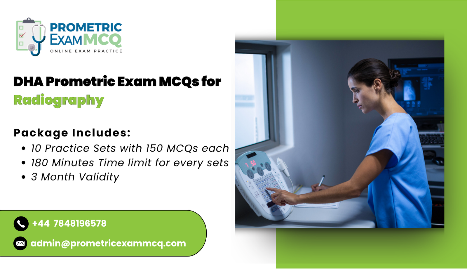 DHA Prometric Exam MCQs for Radiography
