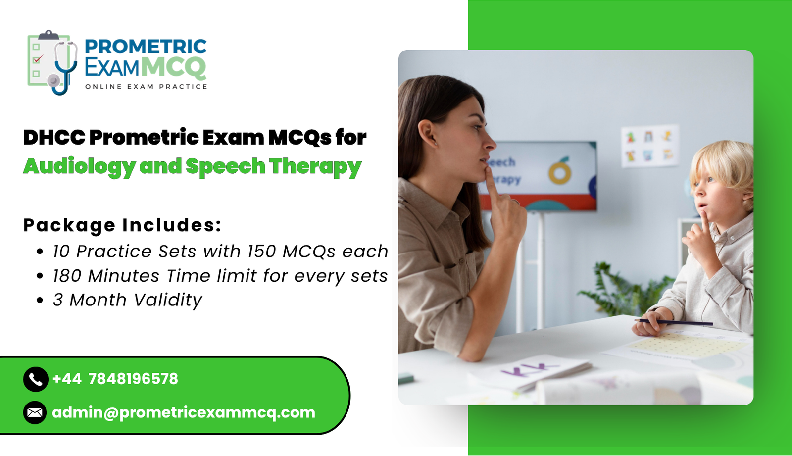 DHCC Prometric Exam MCQs for Audiology and Speech Therapy