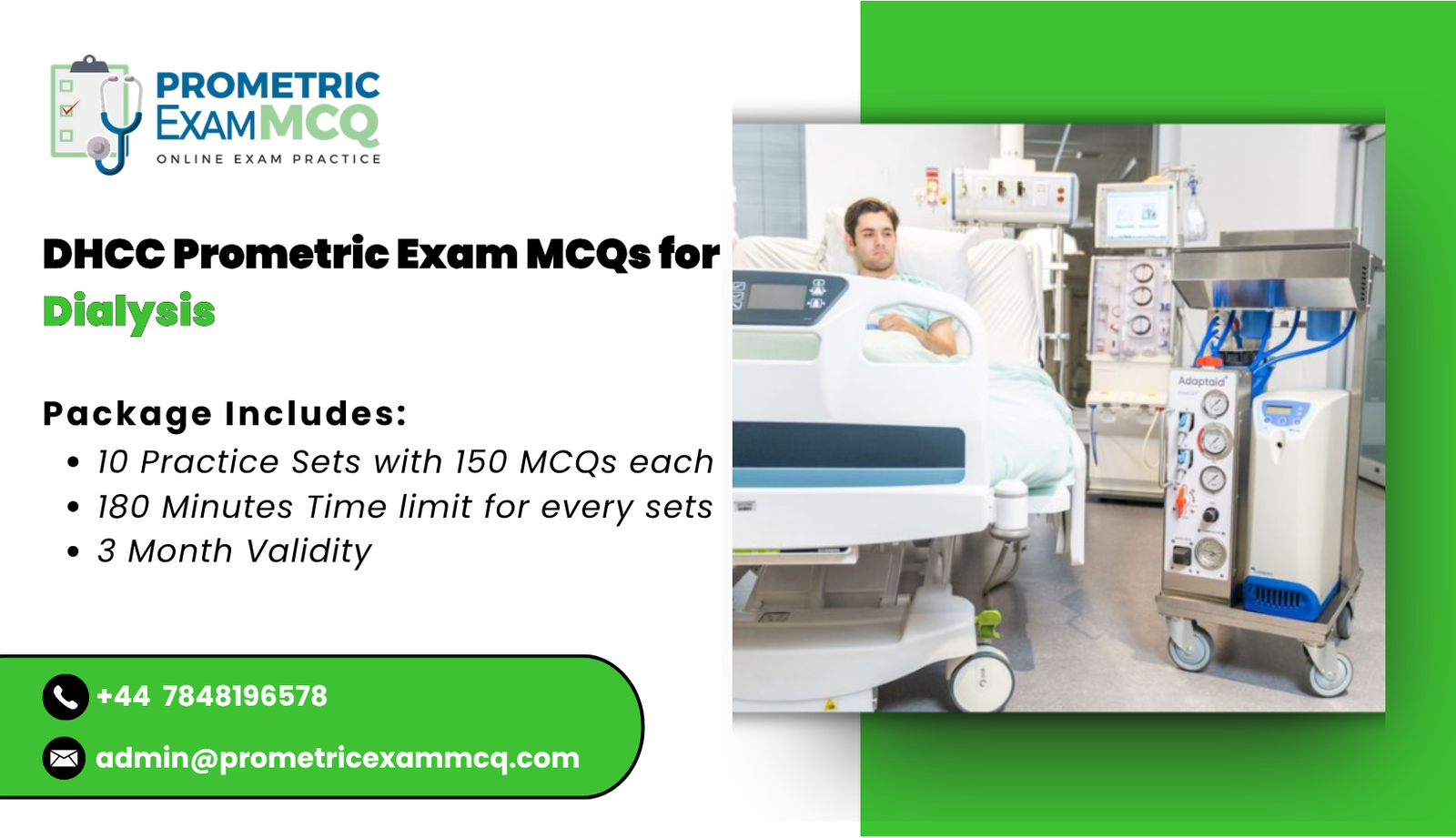 DHCC Prometric Exam MCQs for Dialysis
