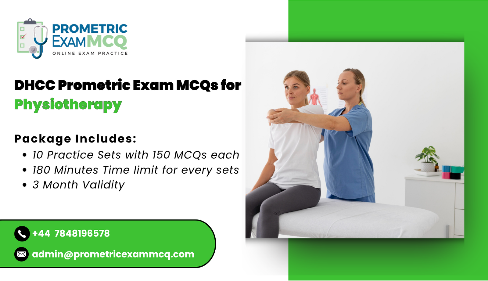 DHCC Prometric Exam MCQs for Physiotherapy