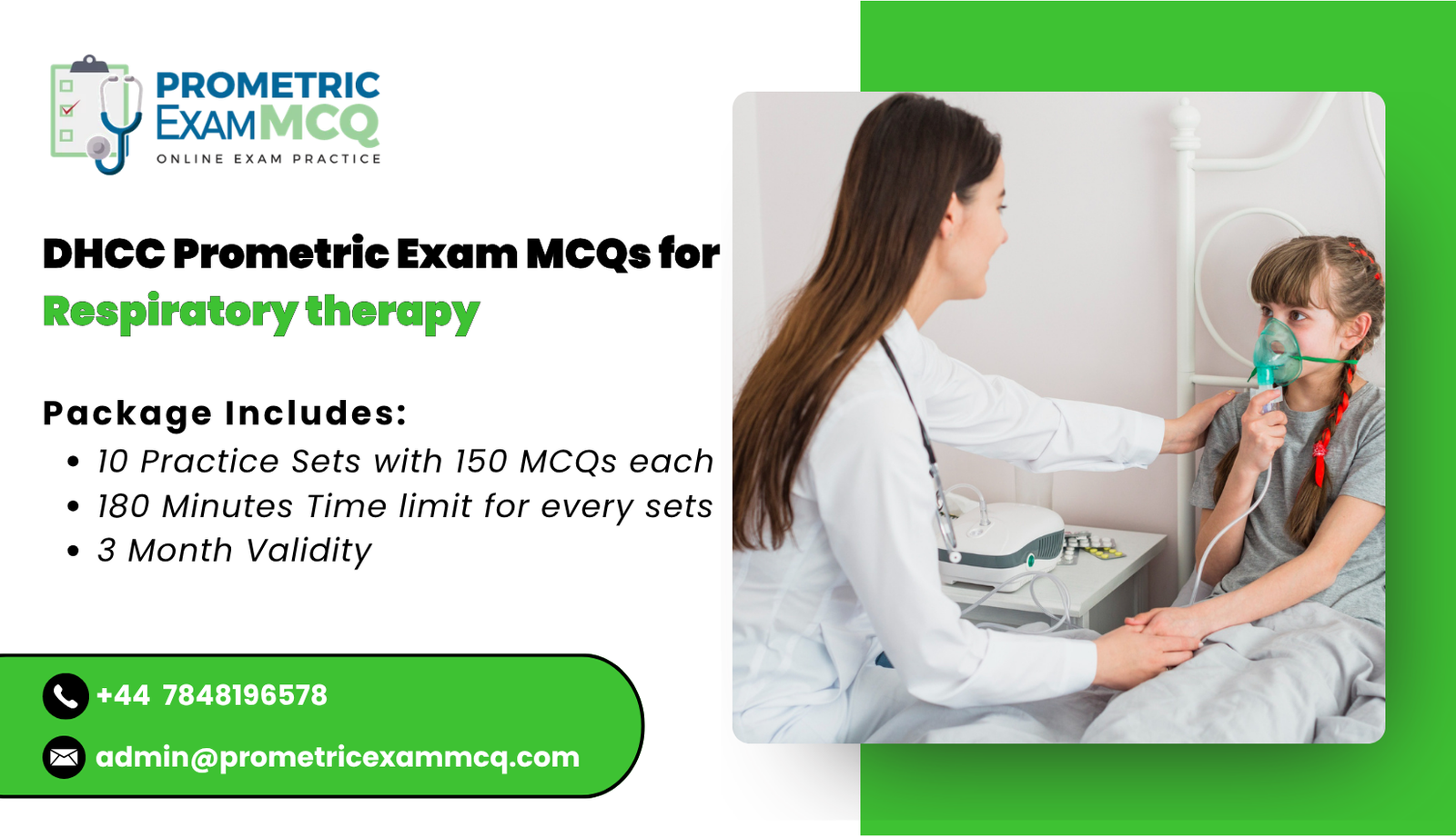 DHCC Prometric Exam MCQs for Respiratory therapy