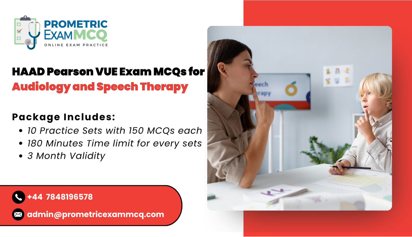 HAAD Pearson Vue Exam MCQs for Audiology and Speech Therapy