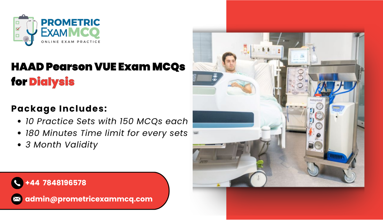 HAAD Pearson Vue Exam MCQs for Dialysis