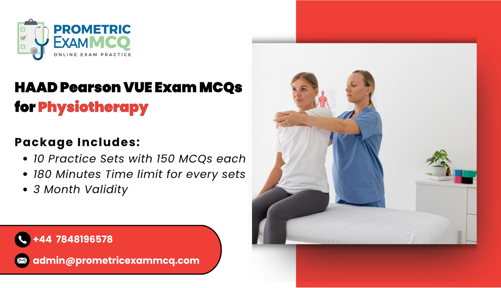 HAAD Pearson Vue Exam MCQs for Physiotherapy