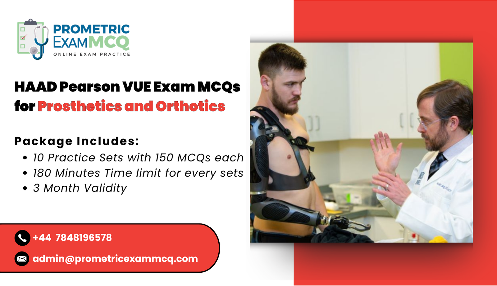 HAAD Pearson Vue Exam MCQs for Prosthetics and Orthotics