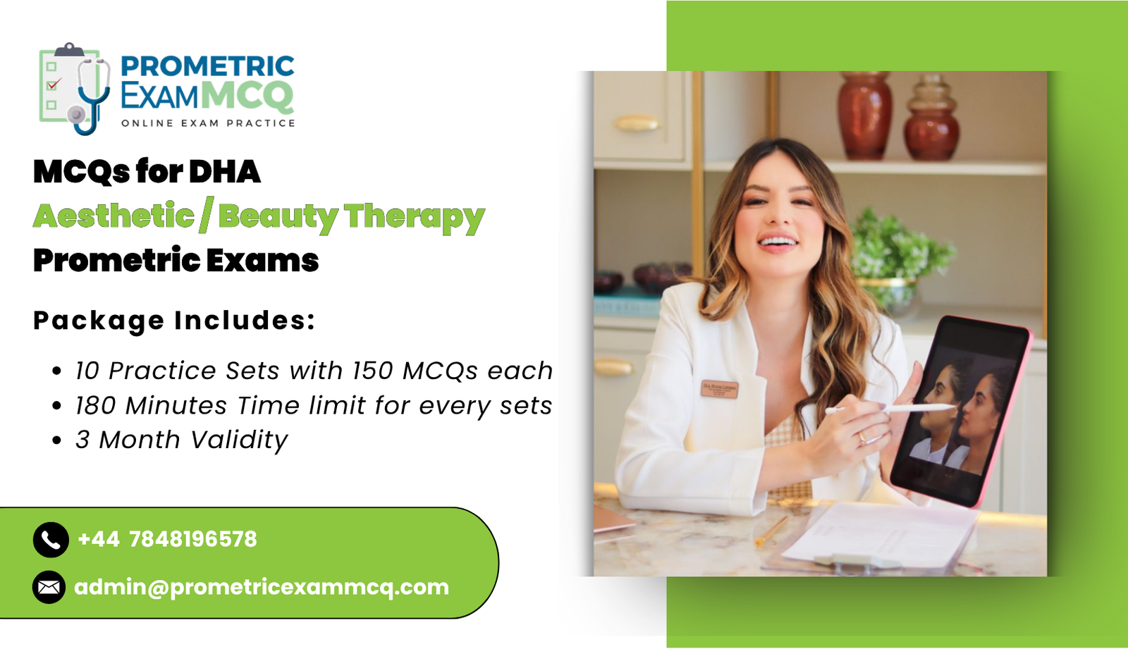 MCQs for DHA Aesthetic _ Beauty Therapy Prometric Exams