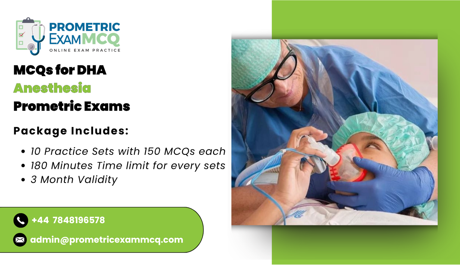 MCQs for DHA Anesthesia Prometric Exams