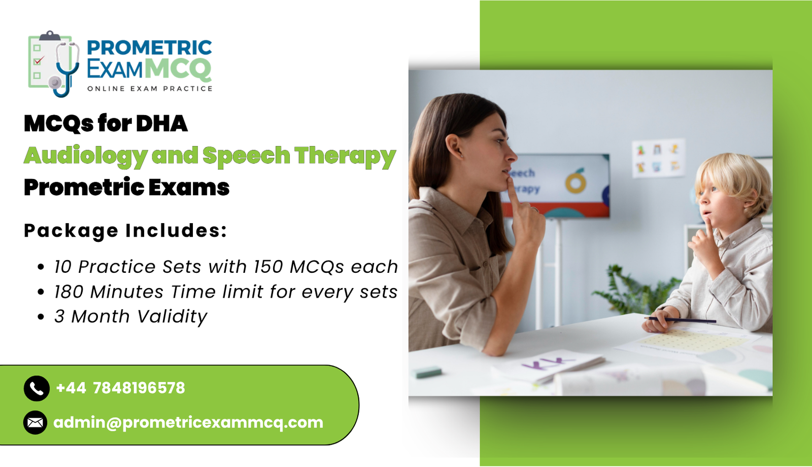 MCQs for DHA Audiology and Speech Therapy Prometric Exams