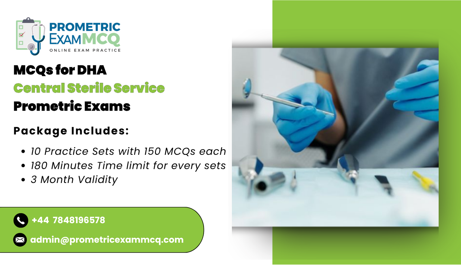 MCQs for DHA Central Sterile Service Prometric Exams