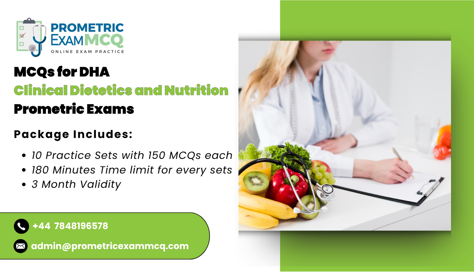 MCQs for DHA Clinical Dietetics and Nutrition Prometric Exams