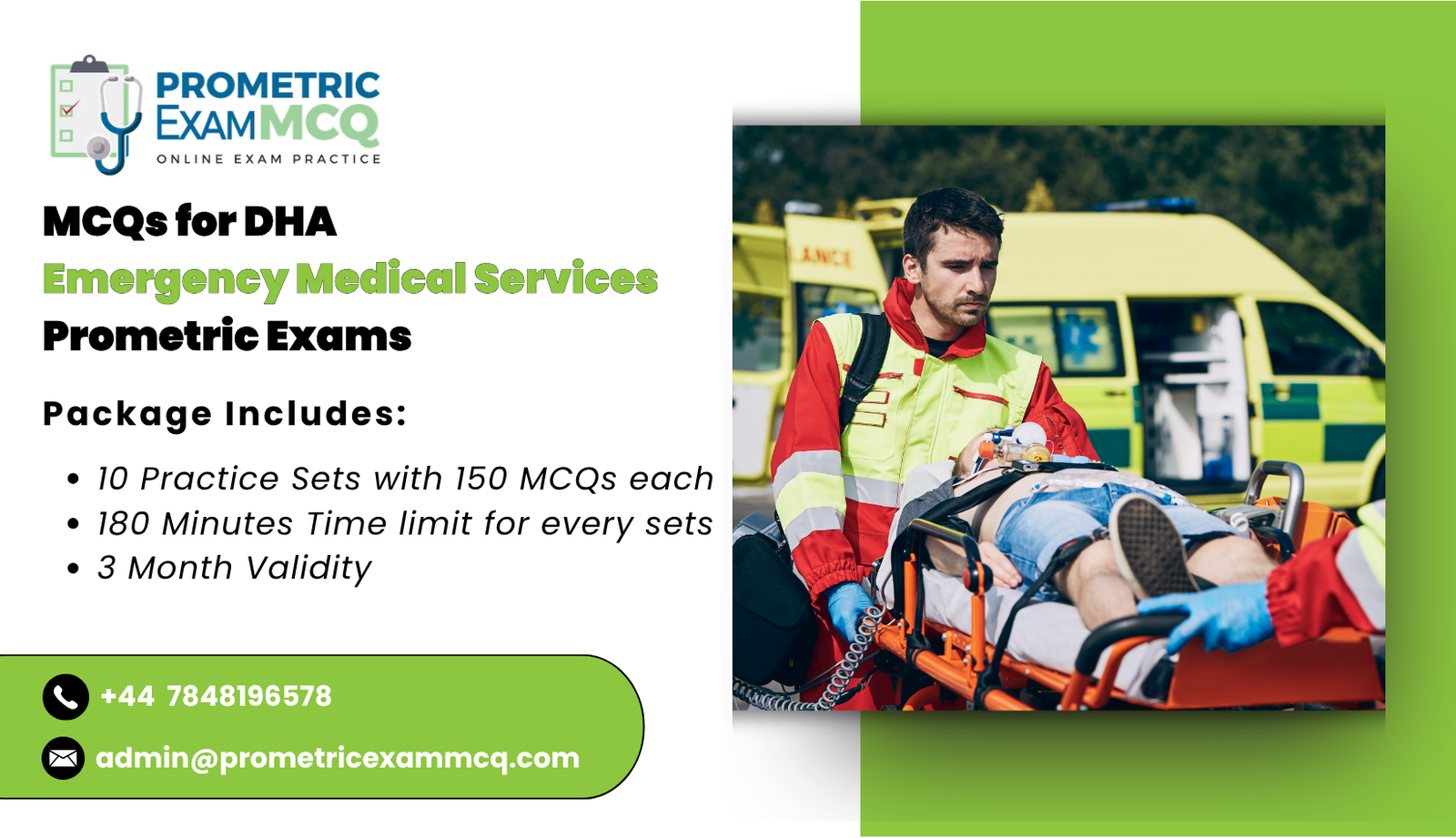 MCQs for DHA Emergency Medical Services Prometric Exams