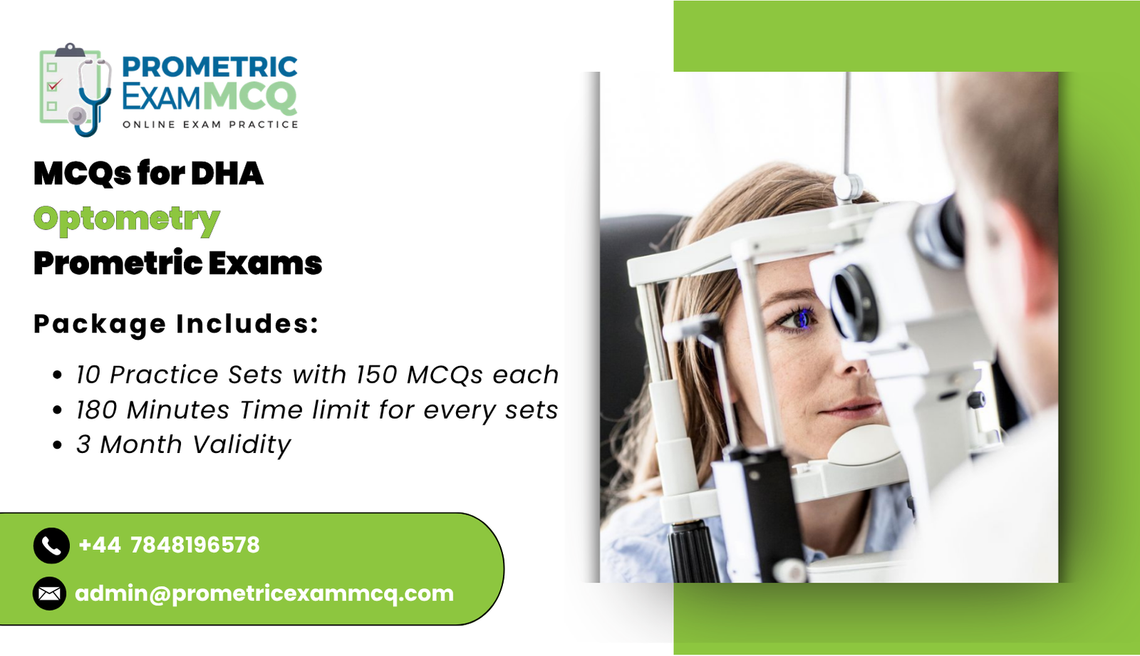 MCQs for DHA Optometry Prometric Exams