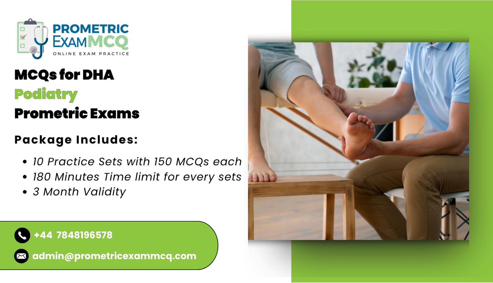 MCQs for DHA Podiatry Prometric Exams