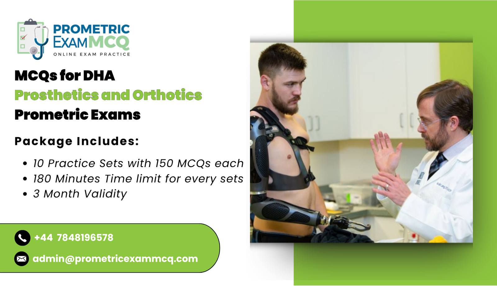 MCQs for DHA Prosthetics and Orthotics Prometric Exams