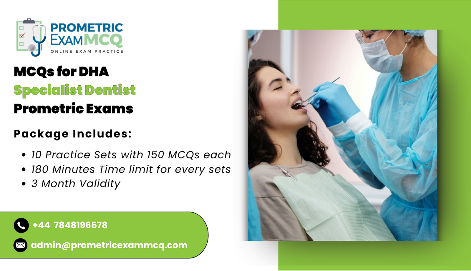 MCQs for DHA Specialist Dentist Prometric Exams