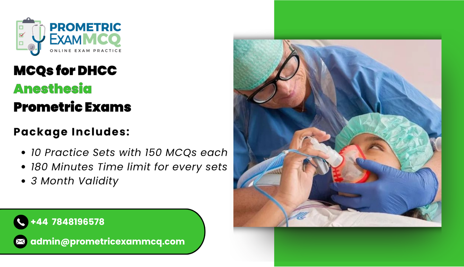 MCQs for DHCC Anesthesia Prometric Exams