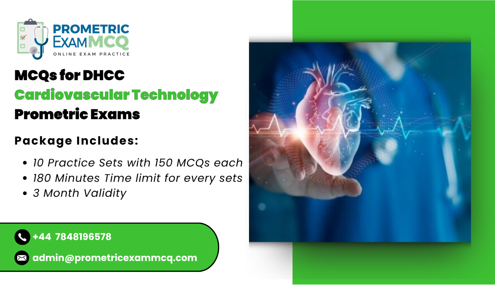 MCQs for DHCC Cardiovascular Technology Prometric Exams