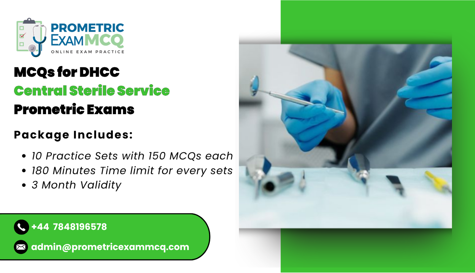 MCQs for DHCC Central Sterile Service Prometric Exams