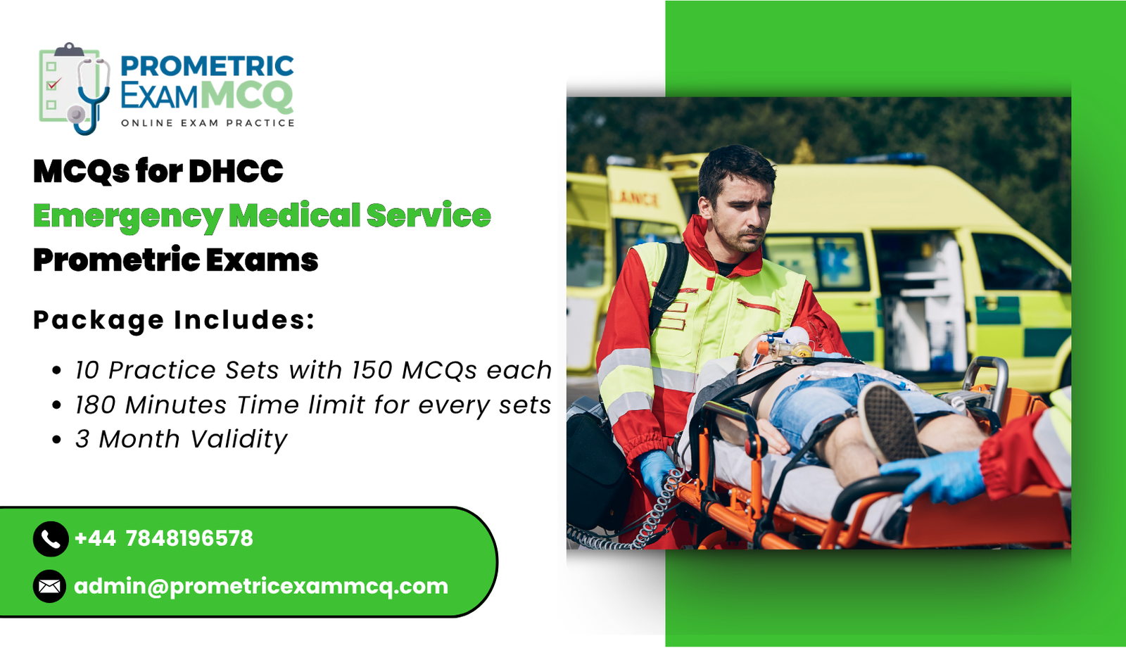 MCQs for DHCC Emergency Medical Service Prometric Exams