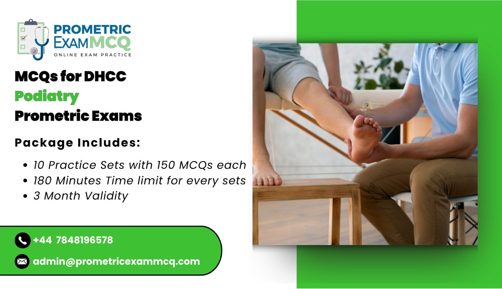 MCQs for DHCC Podiatry Prometric Exams
