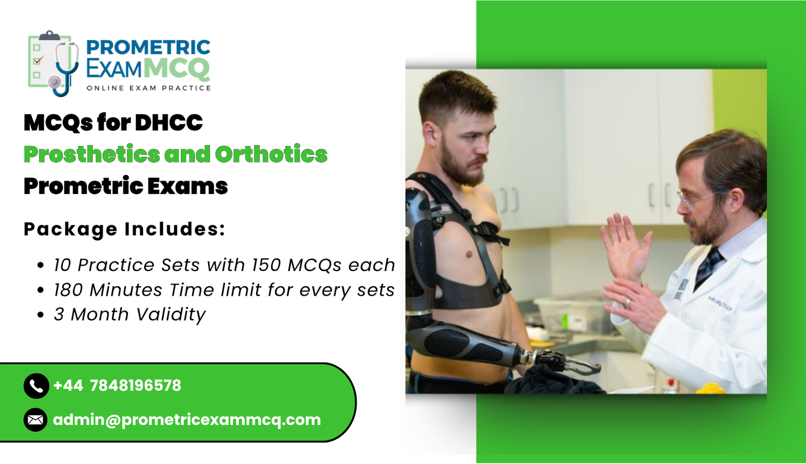 MCQs for DHCC Prosthetics and Orthotics Prometric Exams