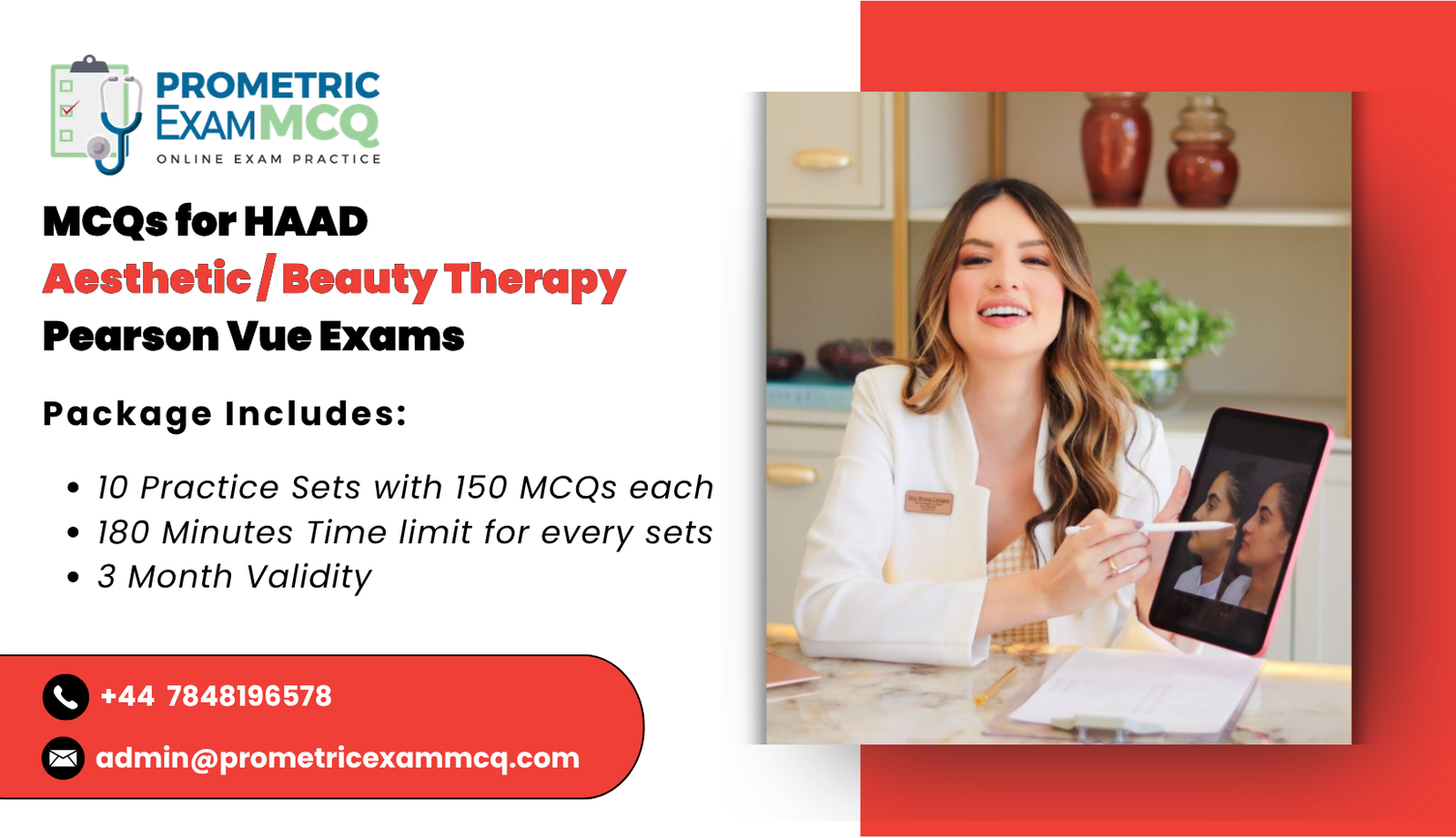 MCQs for HAAD Aesthetic _ Beauty Therapy Pearson Vue Exams
