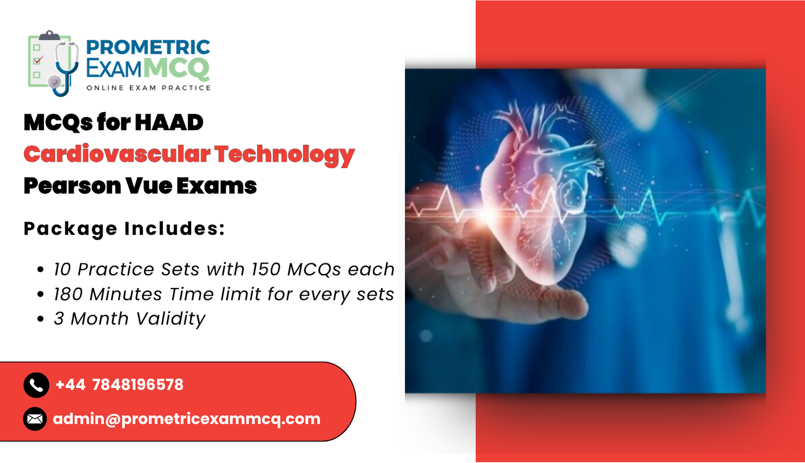 MCQs for HAAD Cardiovascular Technology Pearson Vue Exams