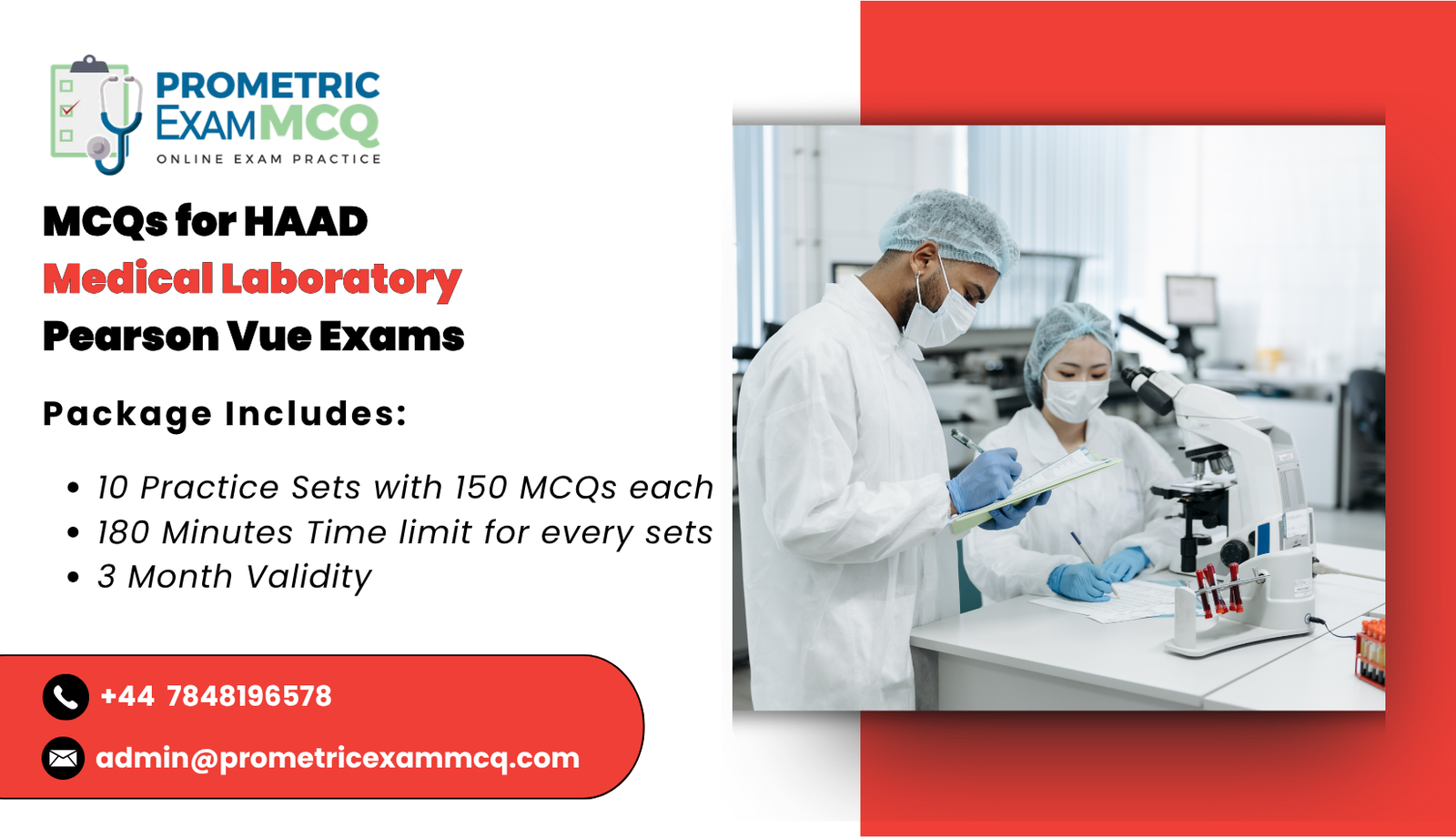 MCQs for HAAD Medical Laboratory Pearson Vue Exams