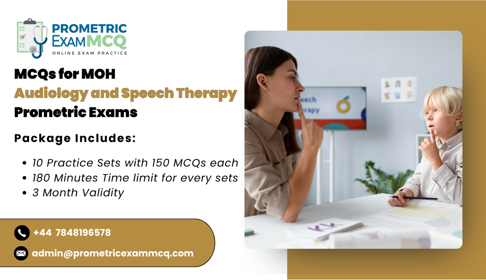 MCQs for MOH Audiology and Speech Therapy Prometric Exams