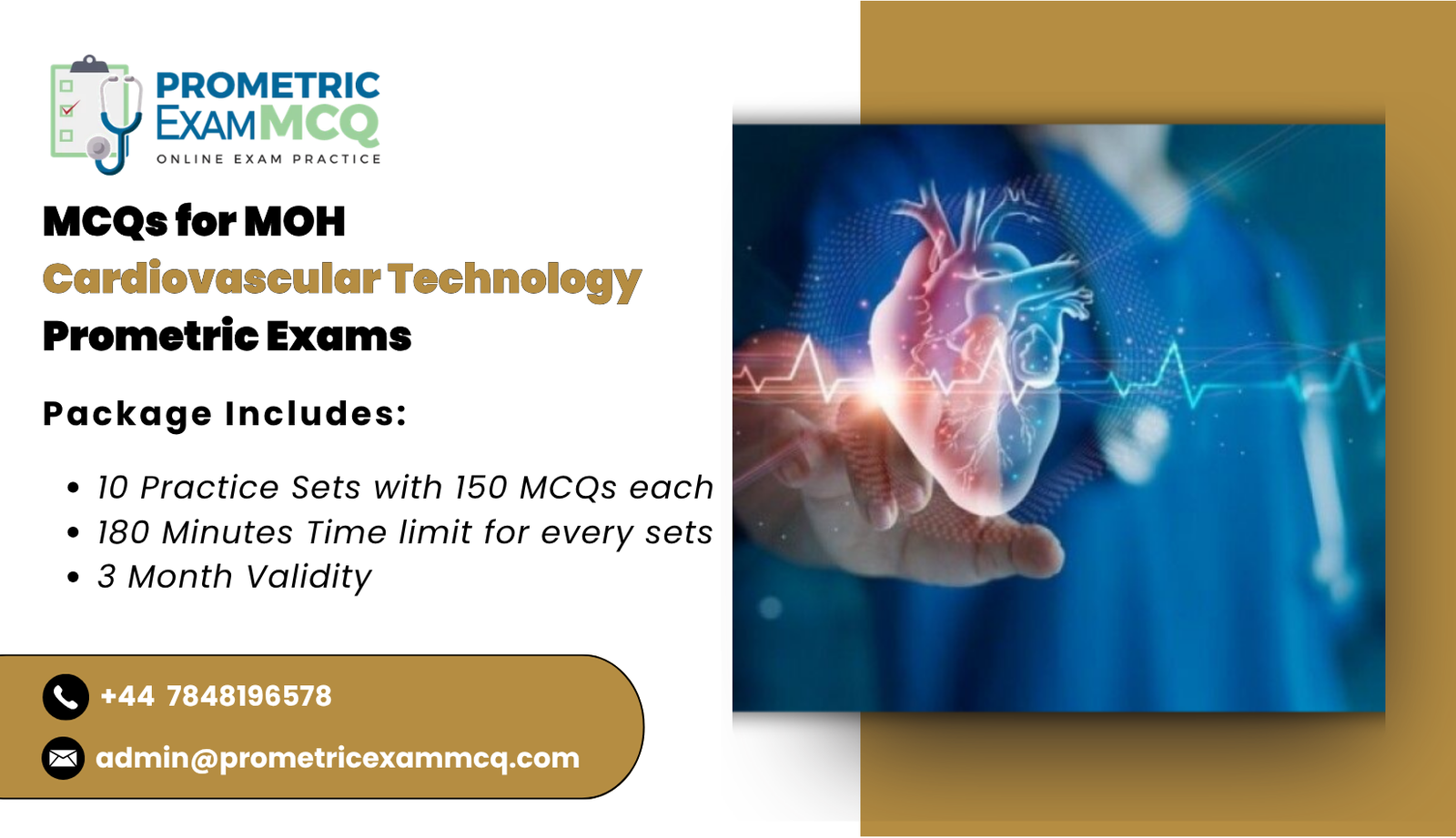 MCQs for MOH Cardiovascular Technology Prometric Exams