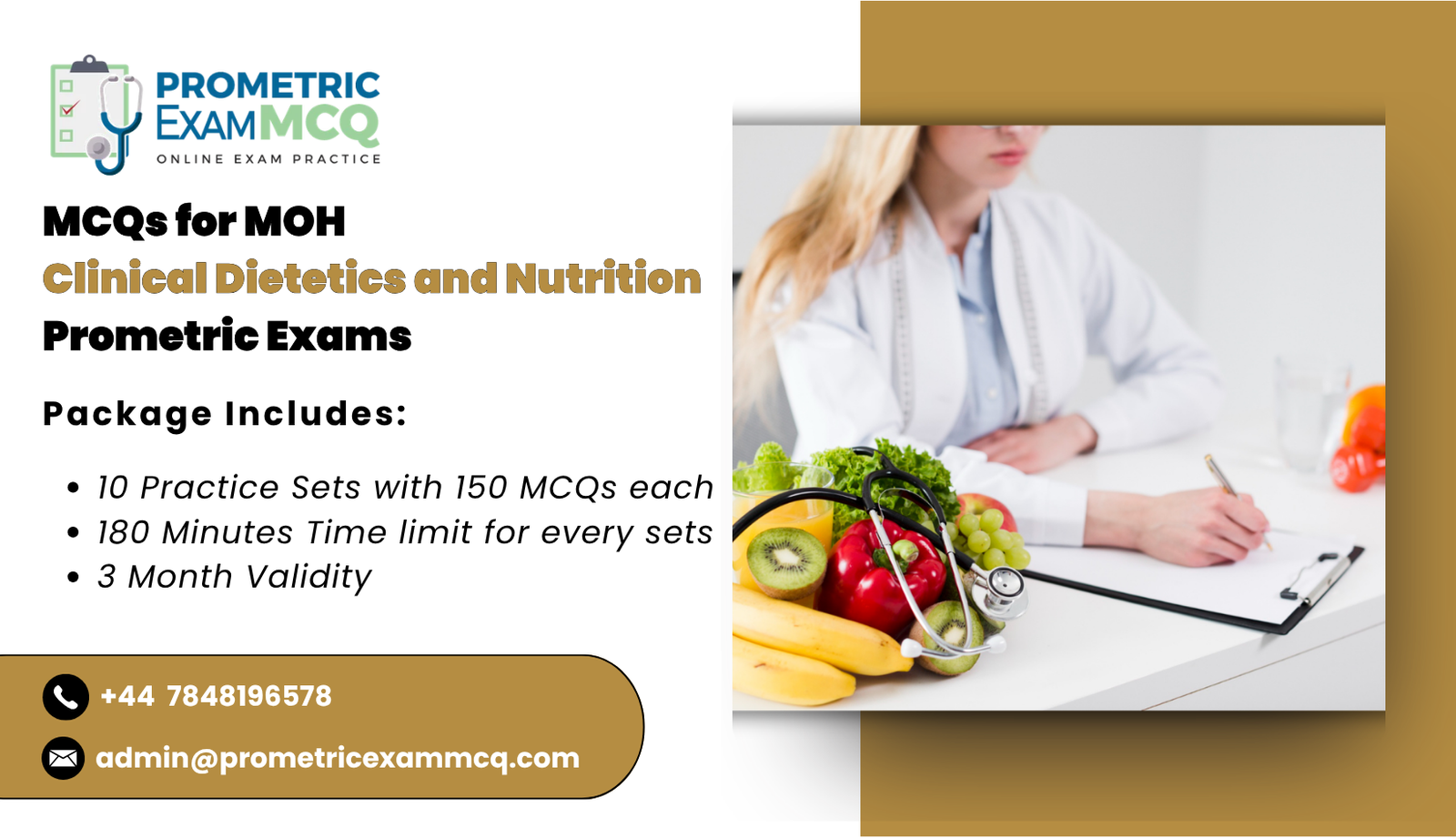 MCQs for MOH Clinical Dietetics and Nutrition Prometric Exams